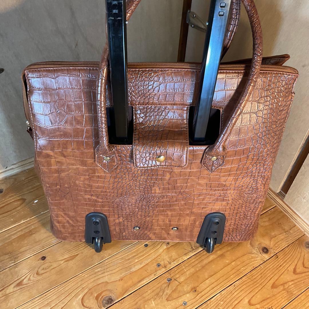 新品 未使用 COOCO クーコ キャリーカート キャリーバッグ クロコ 型押し