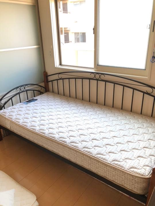 【美品】シングルベッド ソファ マットレス付き フランスベッド