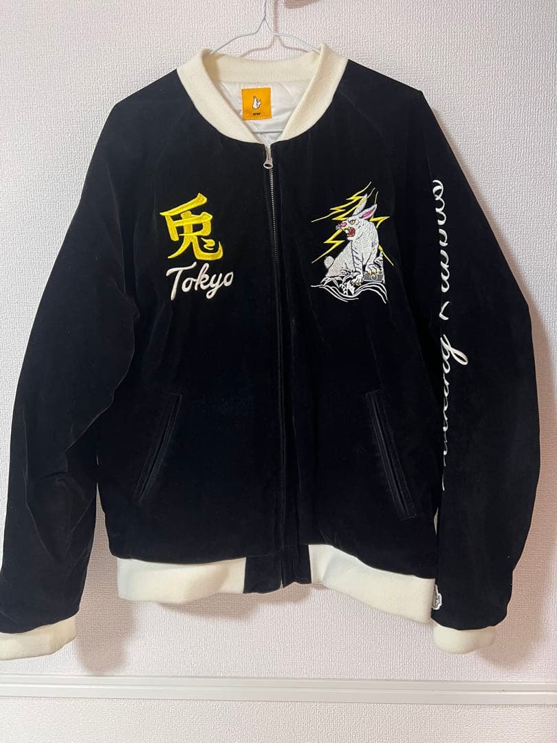 【おかけん】FR2 ベロア スカジャン 刺繍ジャケット