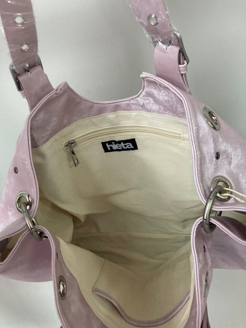 hieta 薄紫 サテン トートバッグ