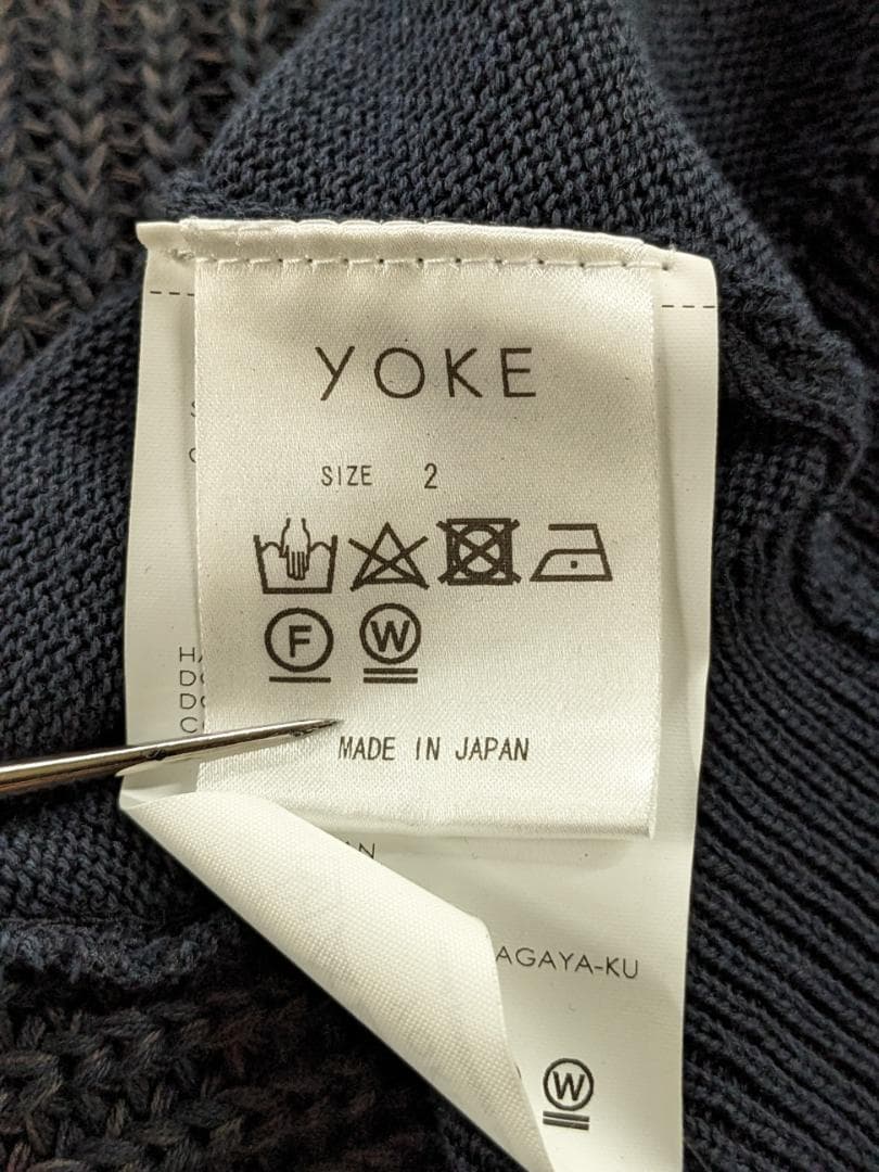 ヨーク/コネクティング リブカーディガン/再構築/ゆったりシルエット/