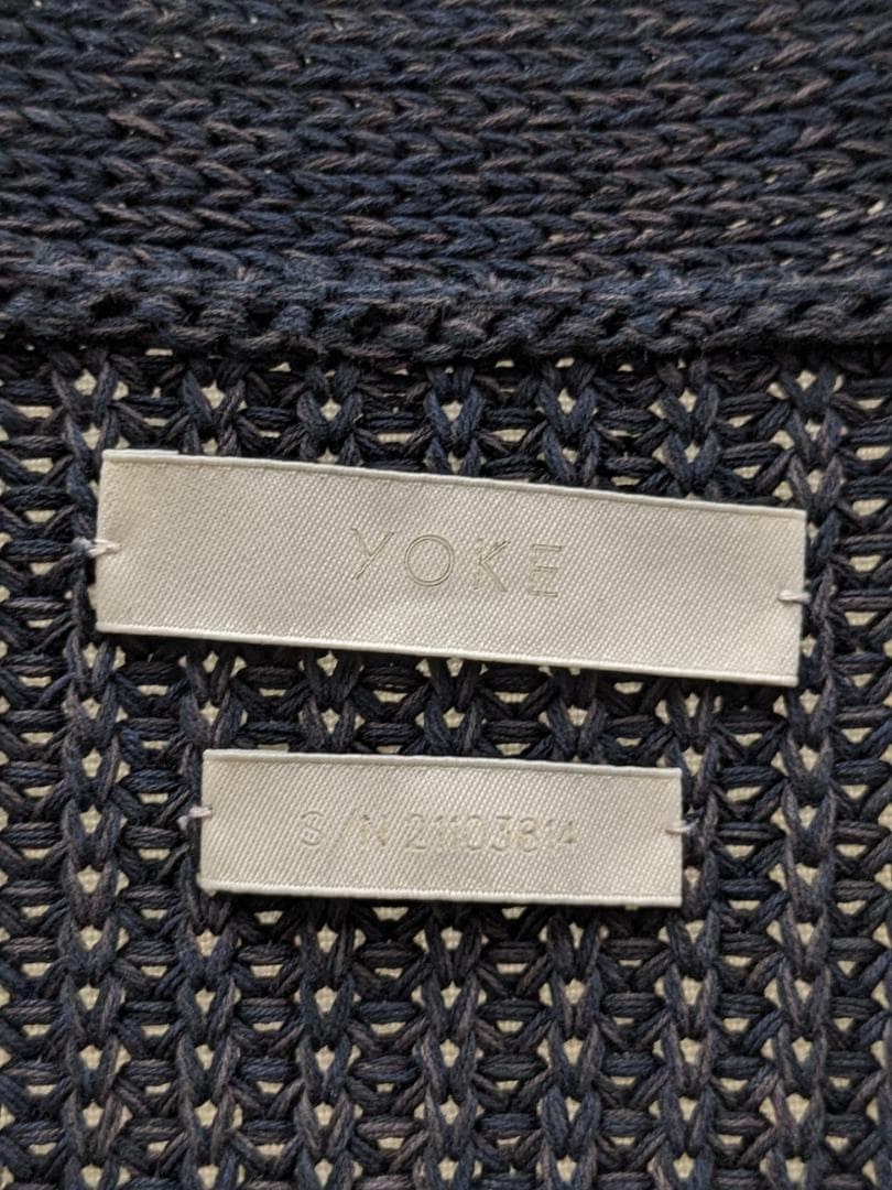 ヨーク/コネクティング リブカーディガン/再構築/ゆったりシルエット/