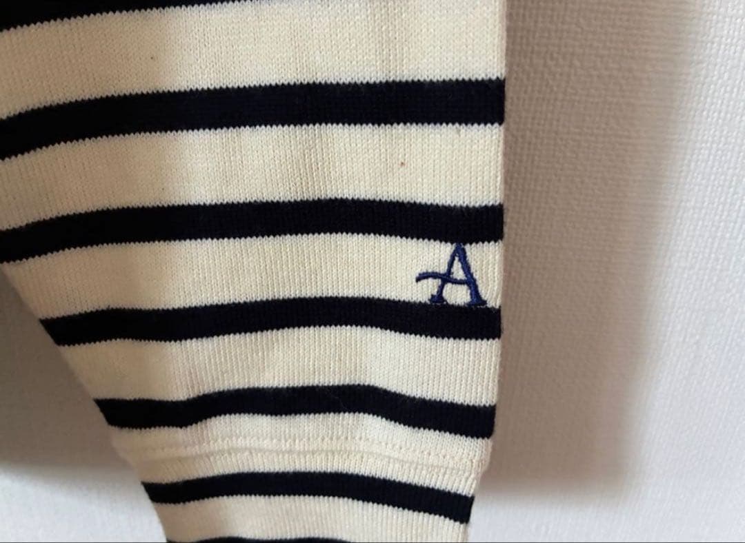 新品　アルモーリュックス　ボーダータートルネック　オフホワイト/ネイビー　5