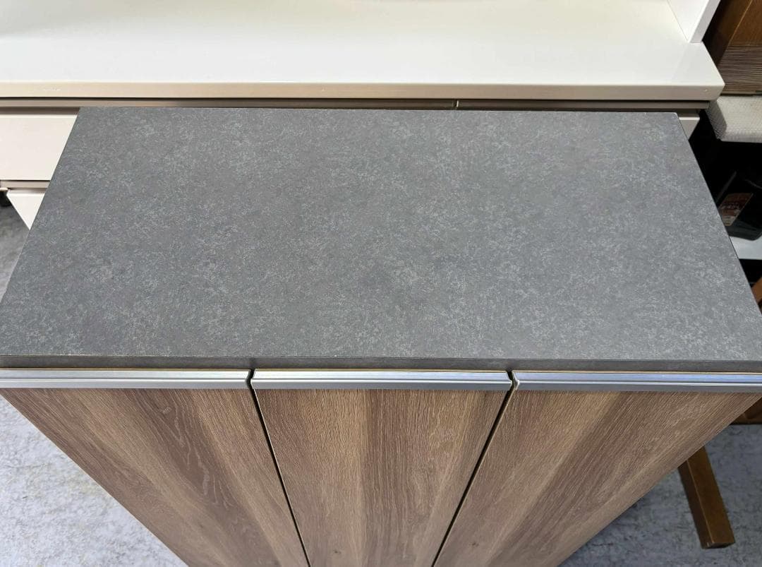 ジョーダン 国産大川家具おしゃれロータイプ下駄箱シューズボックス幅75cm