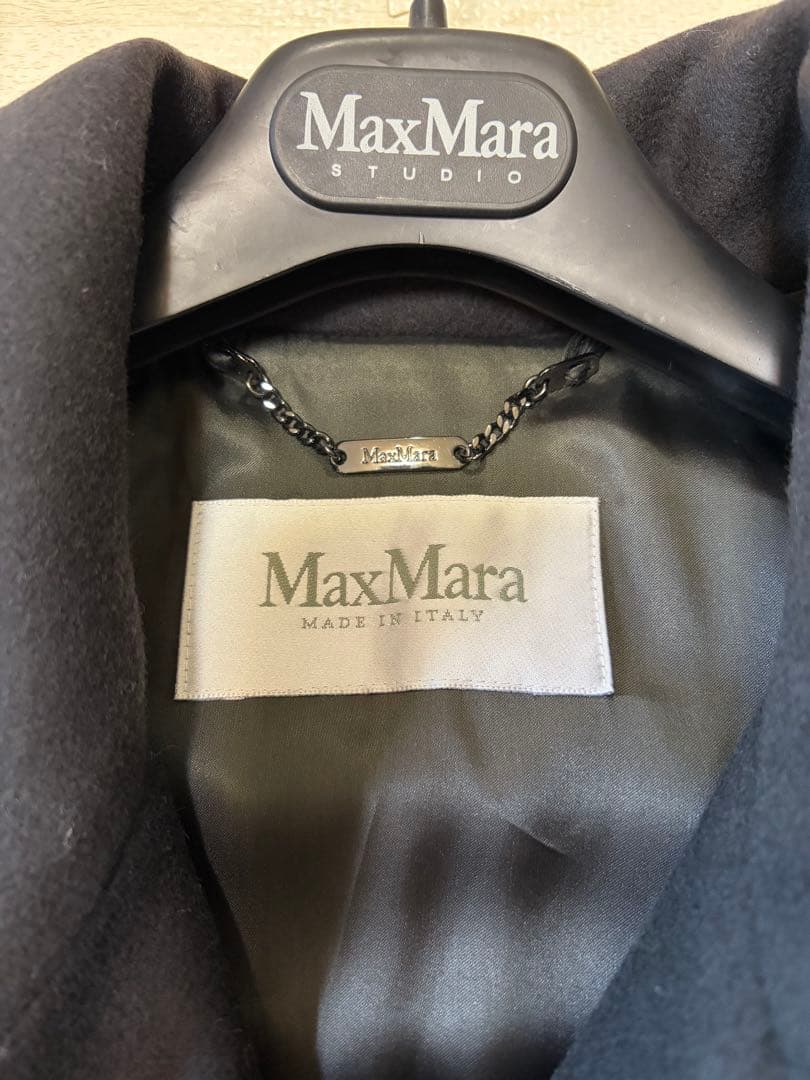MaxMara ダークグレー ダブルブレストコート