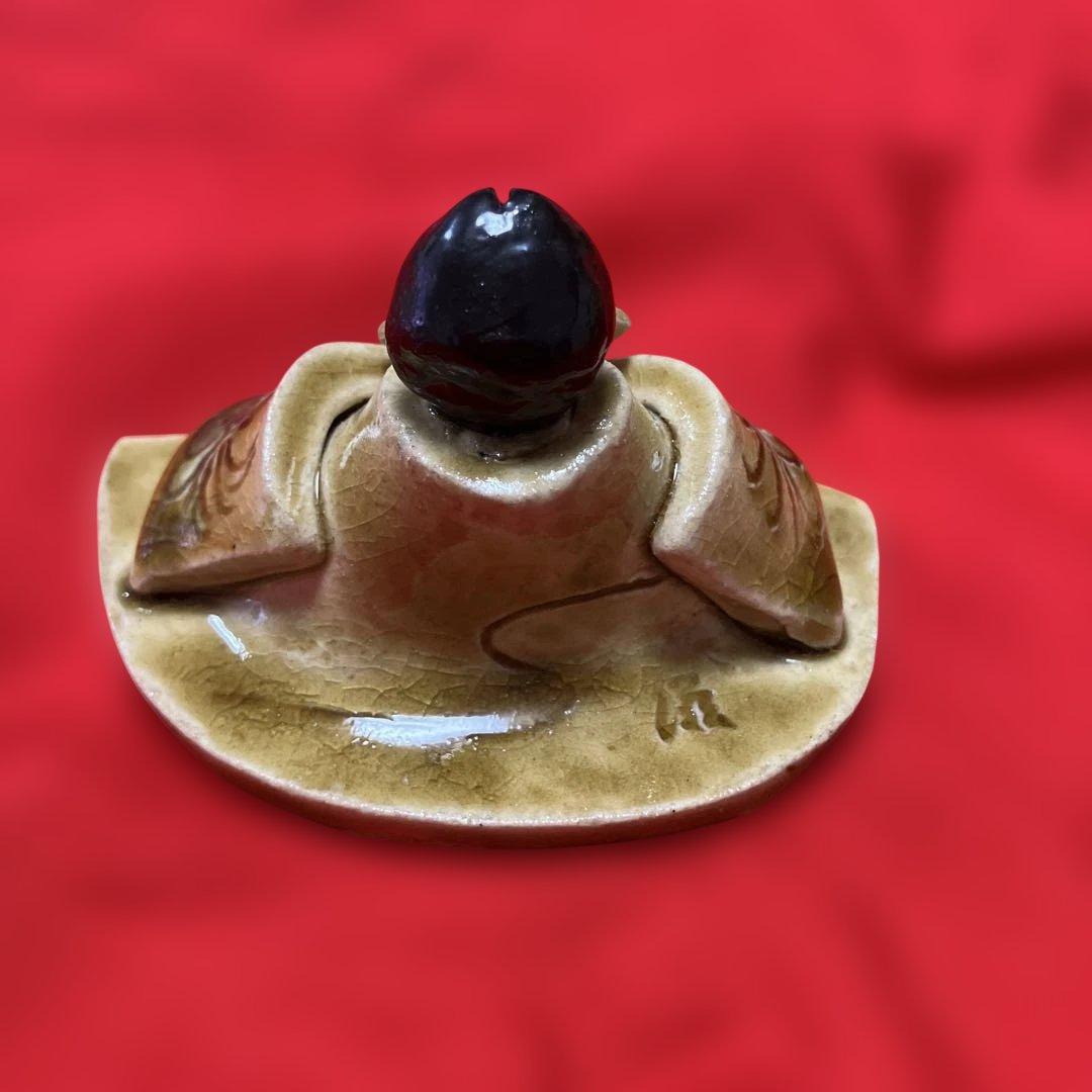 【作家物】倉見滋子作黄瀬戸雛　雛人形 陶器 ひな祭り