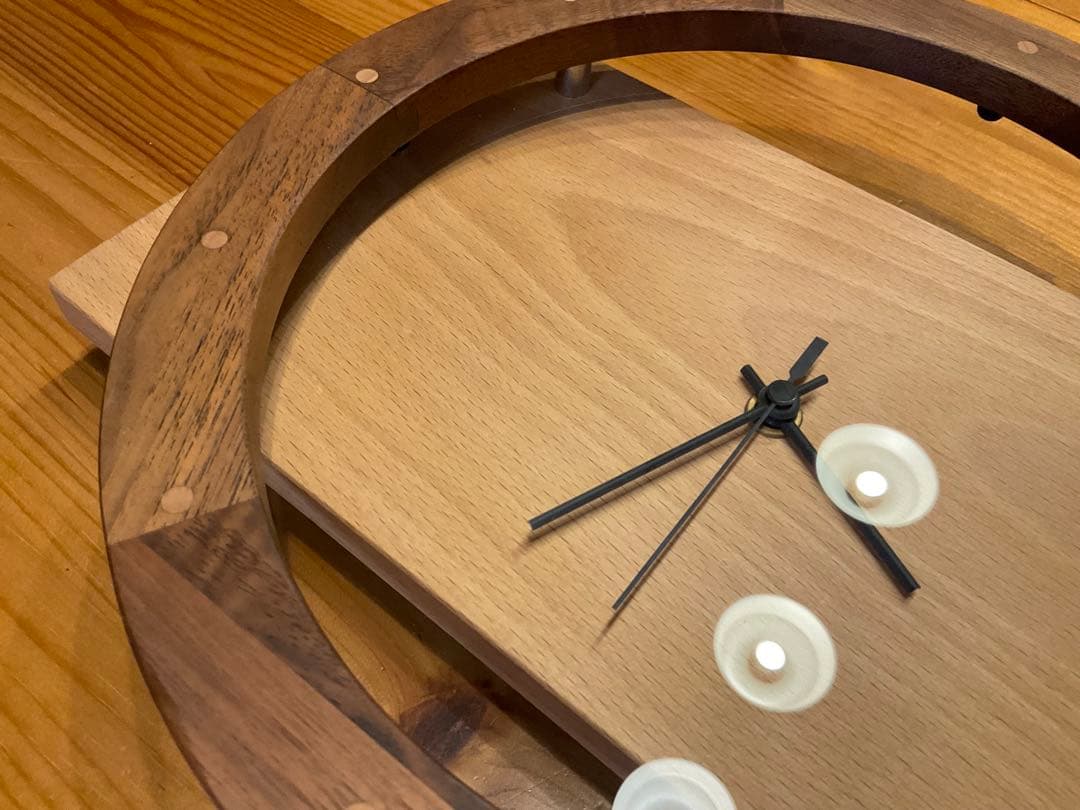 ウォールクロック振り子　ブナ　掛け時計 おしゃれ 天然木 無垢 文字盤なし