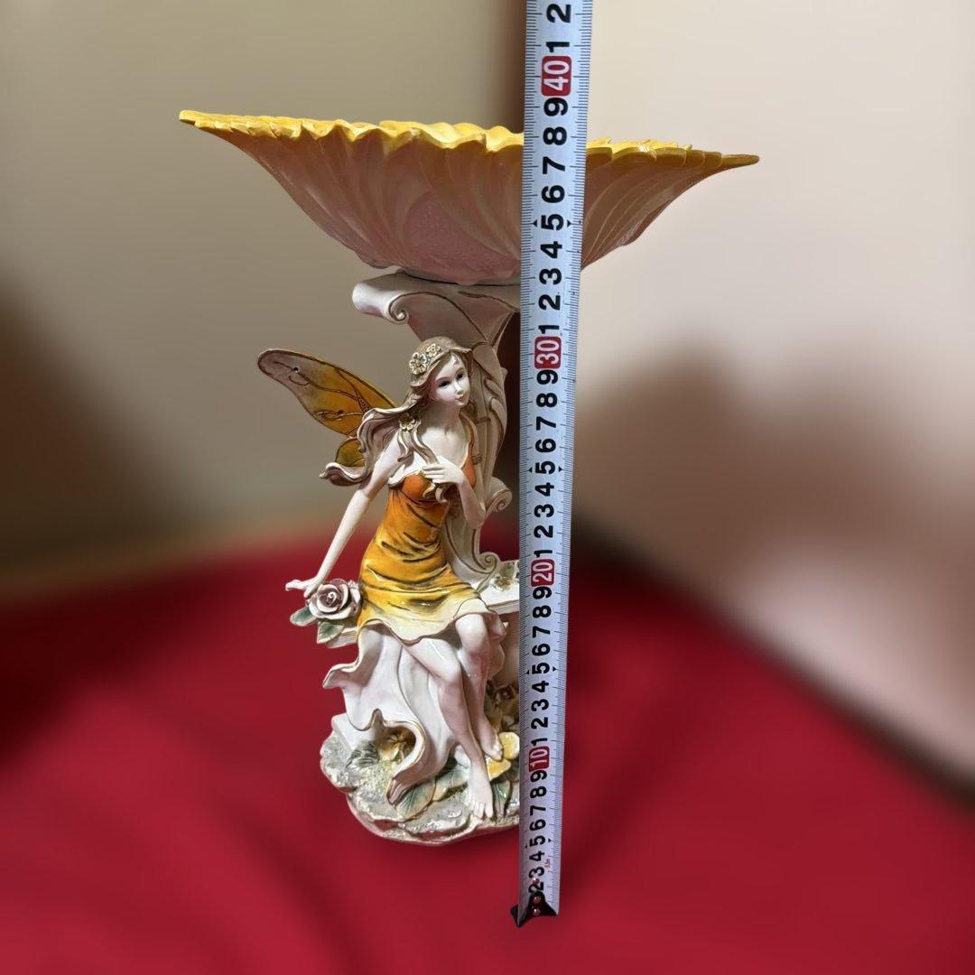 ヨーロッパ雑貨　置物　オブジェ　花の妖精？　H38cm