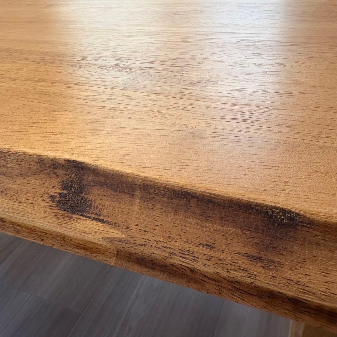 松田家具 天然木 白王ダイニングテーブル ベンチイス 3点セット