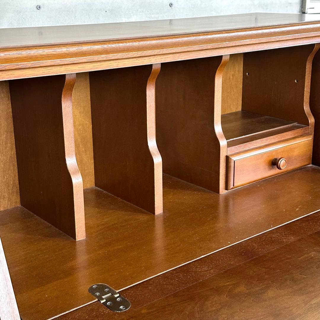 ✦カリモク✦ヴィンテージ ライティングビューロー デスクキャビネット 昭和レトロ