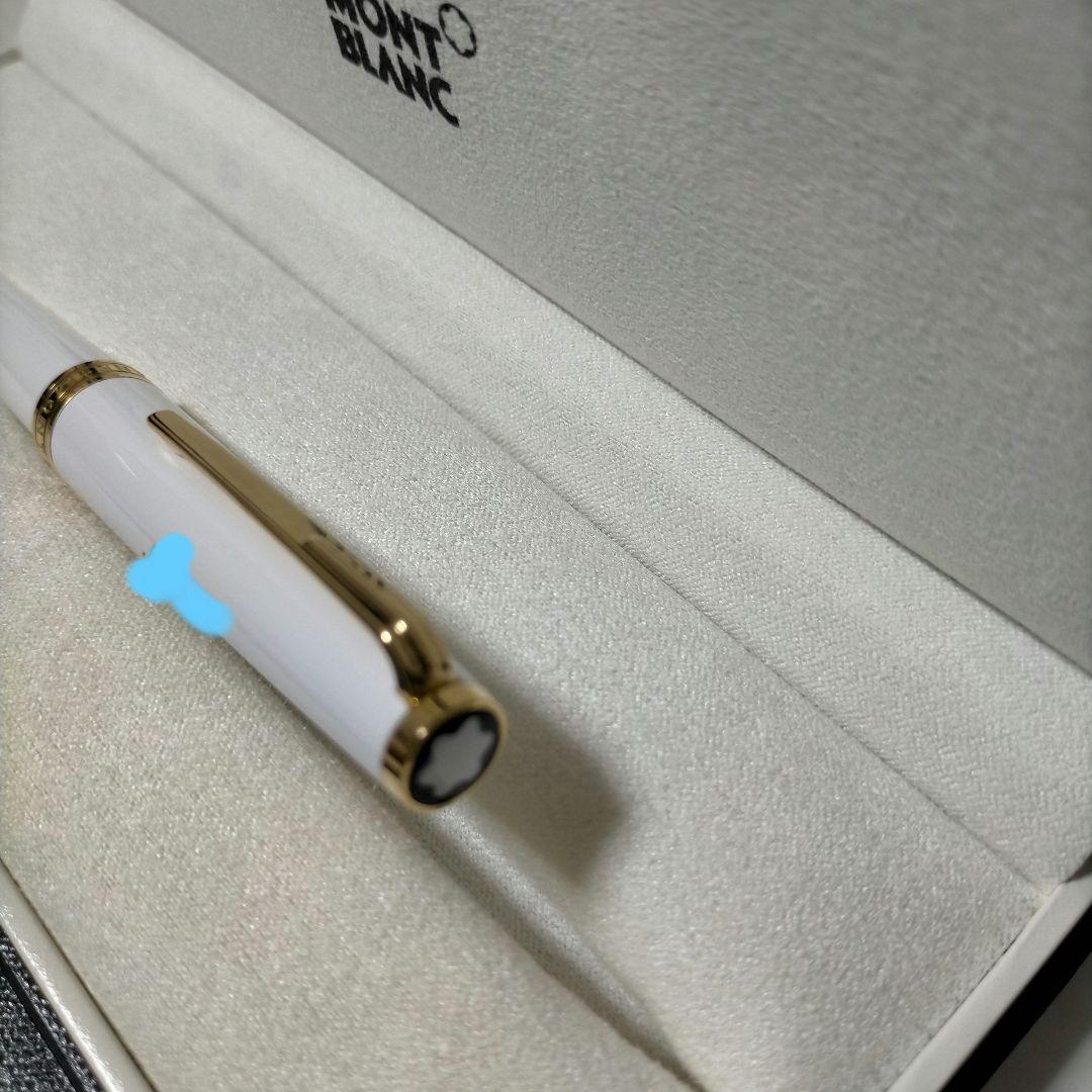 試し書きのみネーム入り MONT BLANC ホワイトゴールド ボールペン