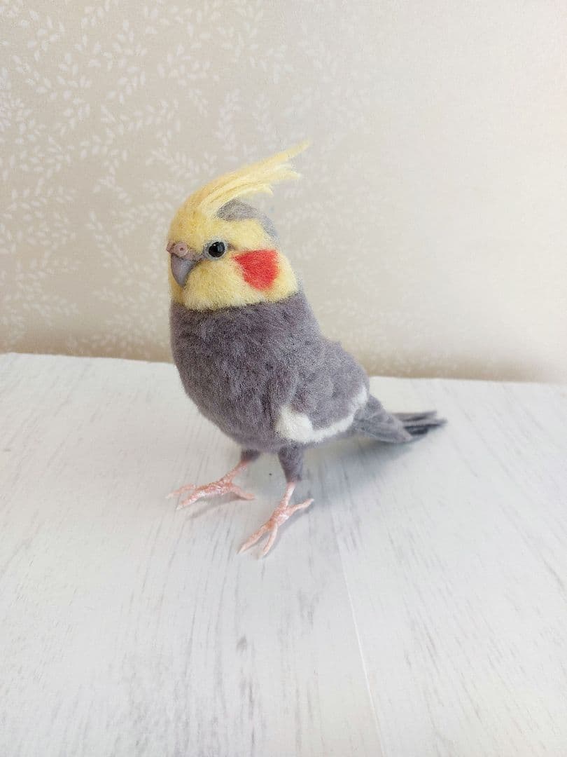 羊毛フェルト　オカメインコ