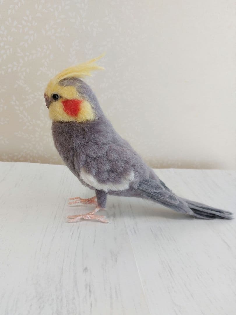 羊毛フェルト　オカメインコ