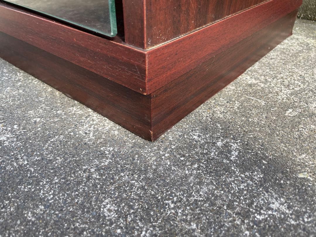 昭和レトロ レコードラック ガラス戸付き 昭和当時物 ミッドセンチュリー