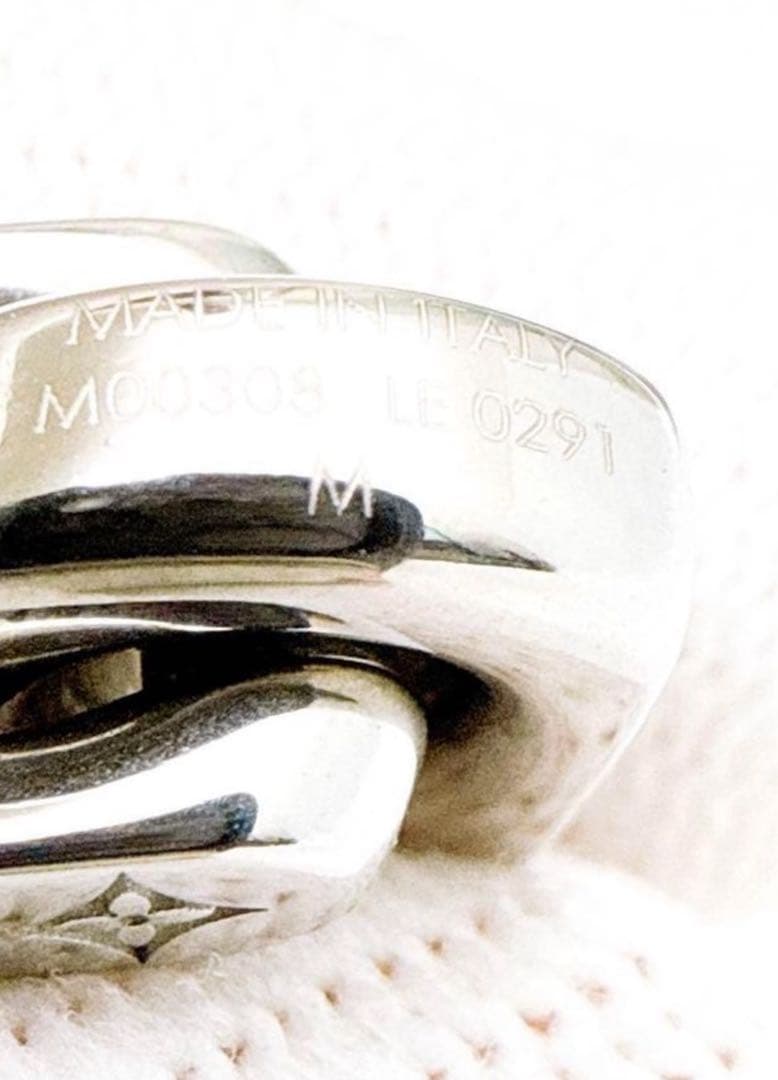 a*可様 ルイ・ヴィトン チェーンリンクスブレスレット シルバー モノグラム M