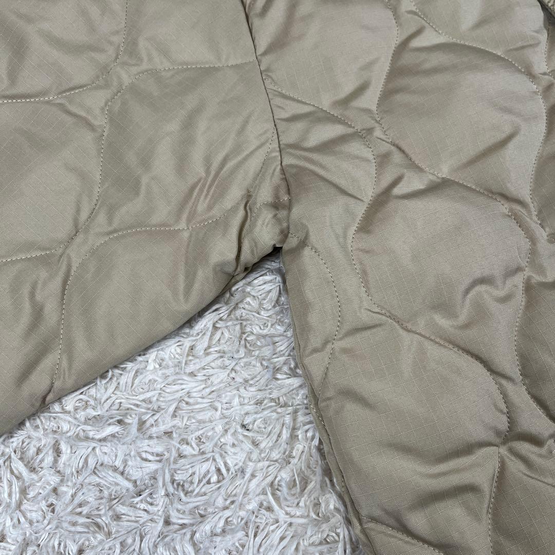 TAION タイオン ミリタリー ダブル ダウンコート ベージュ XSサイズ