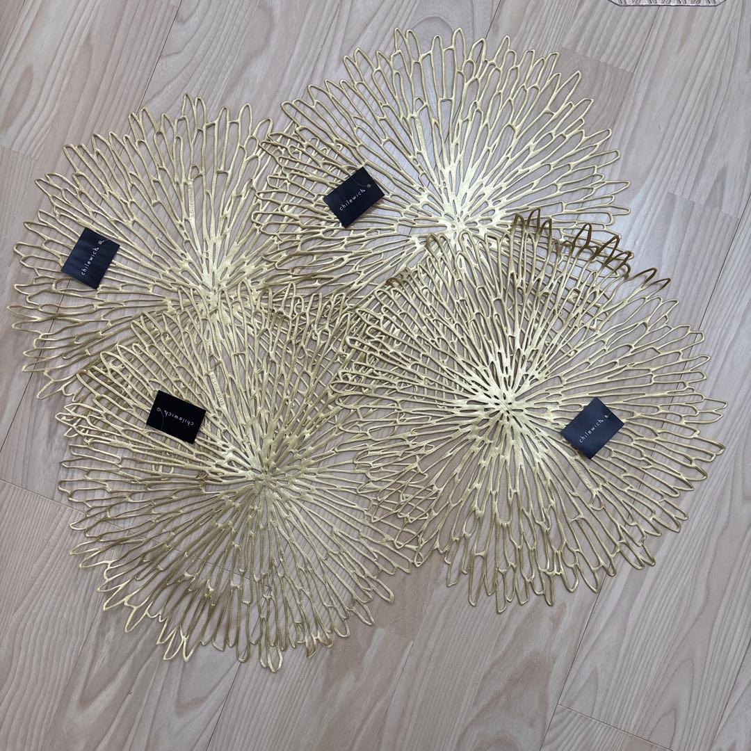 Chilewich Bloomプレイスマット　4点　シャンパン