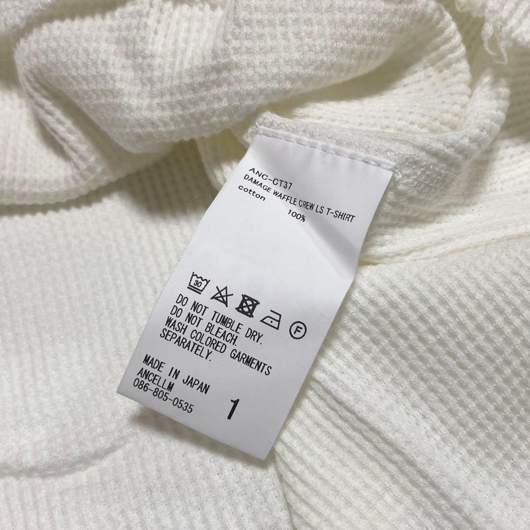 トップス ANCELLM DAMAGE WAFFLE CREW LS T-SHIRT 1