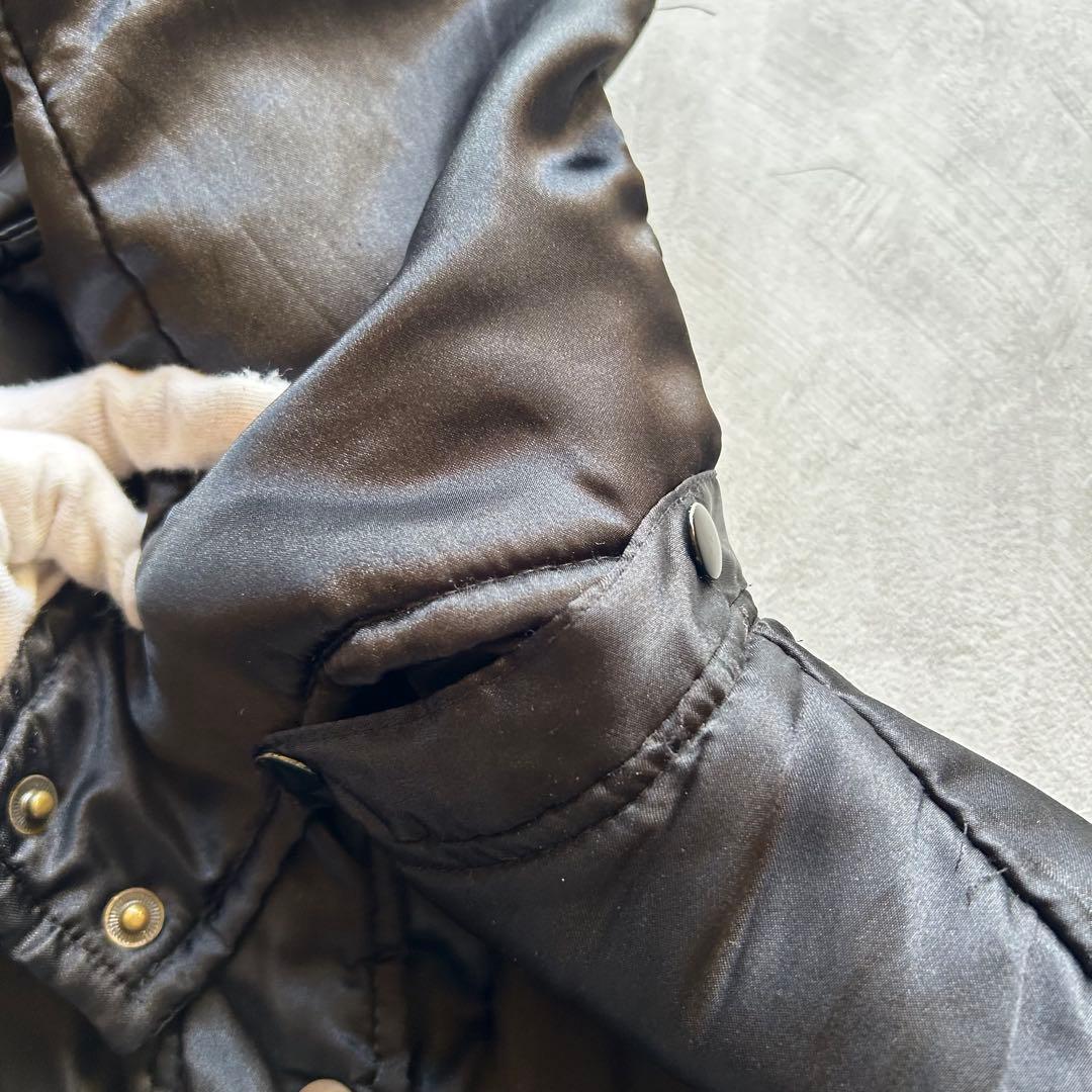 ジャケット・アウター grunge hood fur down jacket y2k black