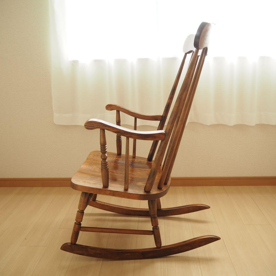 ロッキングチェア ヒダダイネット 飛騨家具 ウィンザーチェア レトロ 木製 椅子