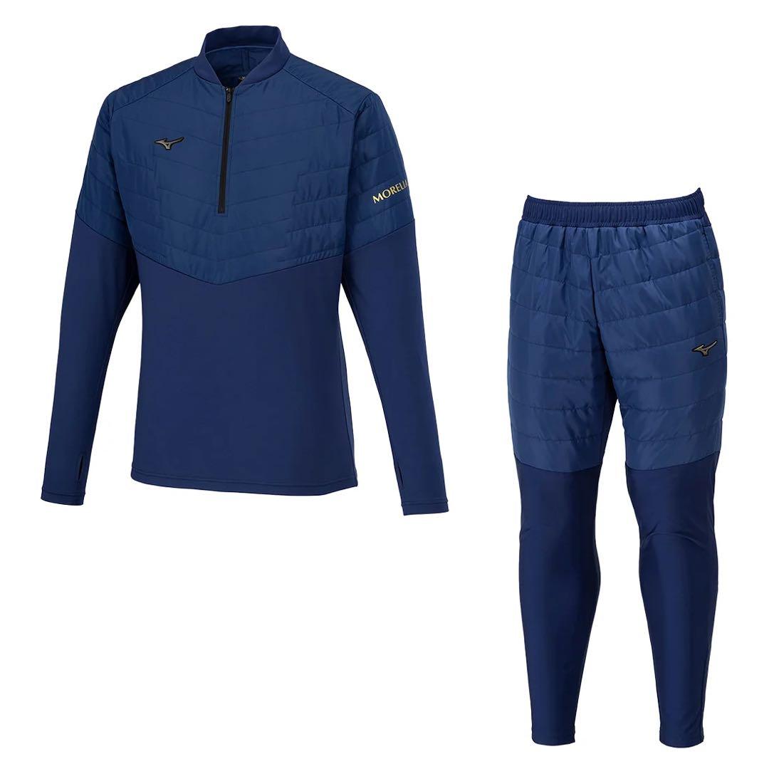 ミズノ　モレリア　ハイブリッドトレーニングトップ・パンツ　Lサイズ　セット