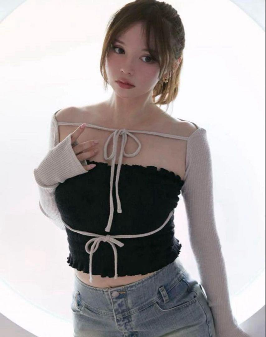 トップス andmary Mei shirring tops