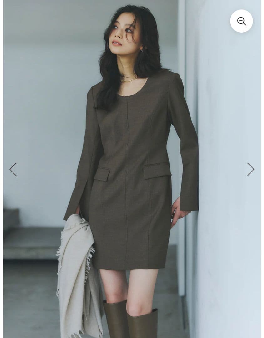 【新品未使用】anuans ボクシーミニワンピース