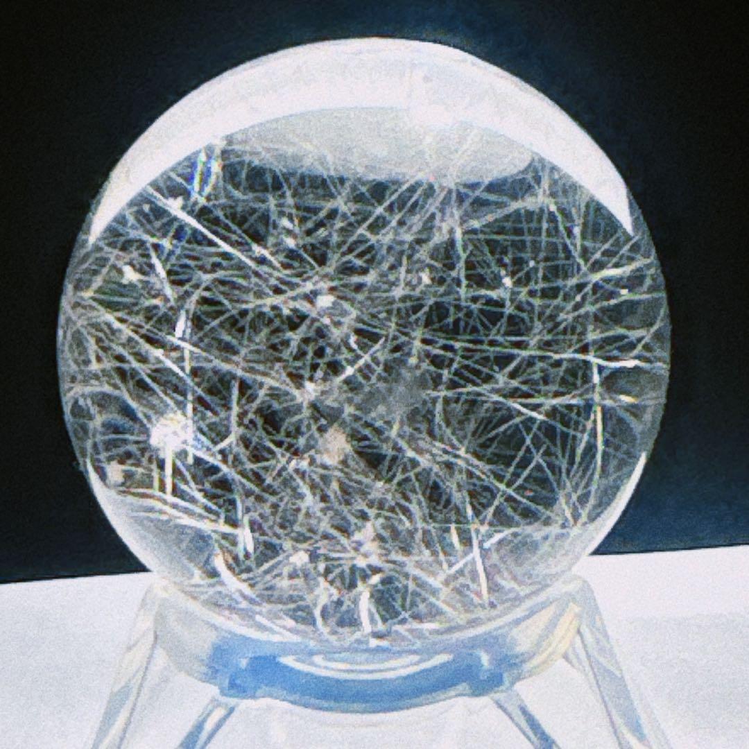 天然ルチル水晶丸玉　NO251090