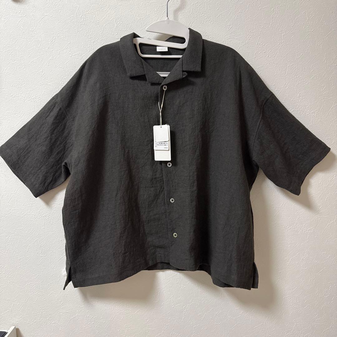 CHARCOAL かぐれ リネンラミーオープンカラーシャツ
