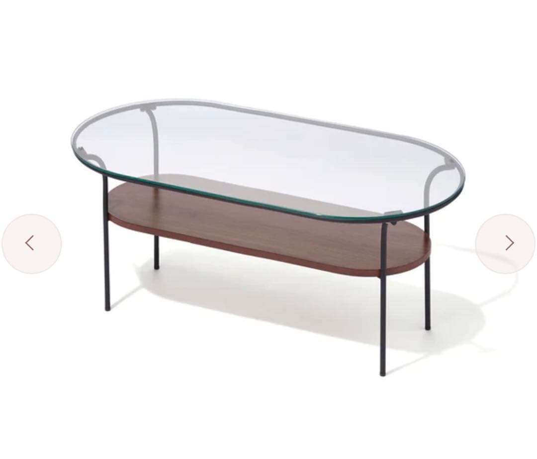 Francfranc レガート コーヒーテーブル S ブラック×ブラウン