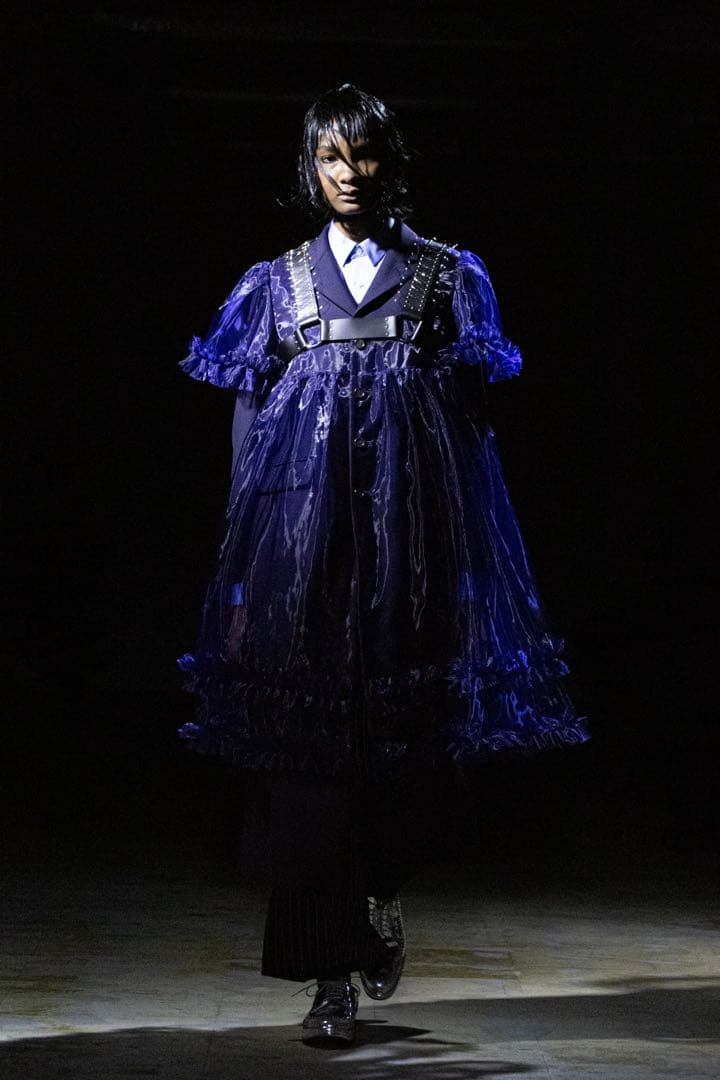 オーガンジードッキングウールコート