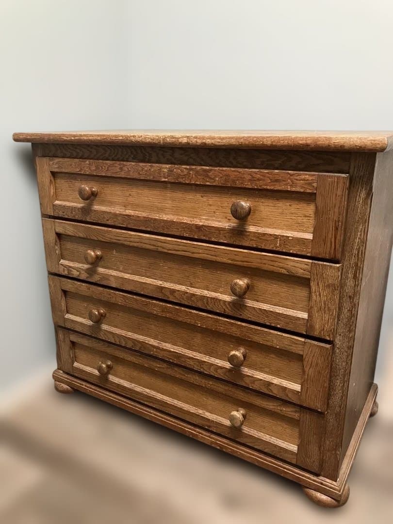 ヴィンテージチェスト　木製 4段チェスト 木目調