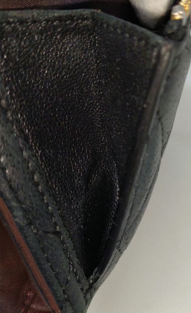 AQJ08 シャネル マトラッセ コンパクトウォレット 3つ折り財布