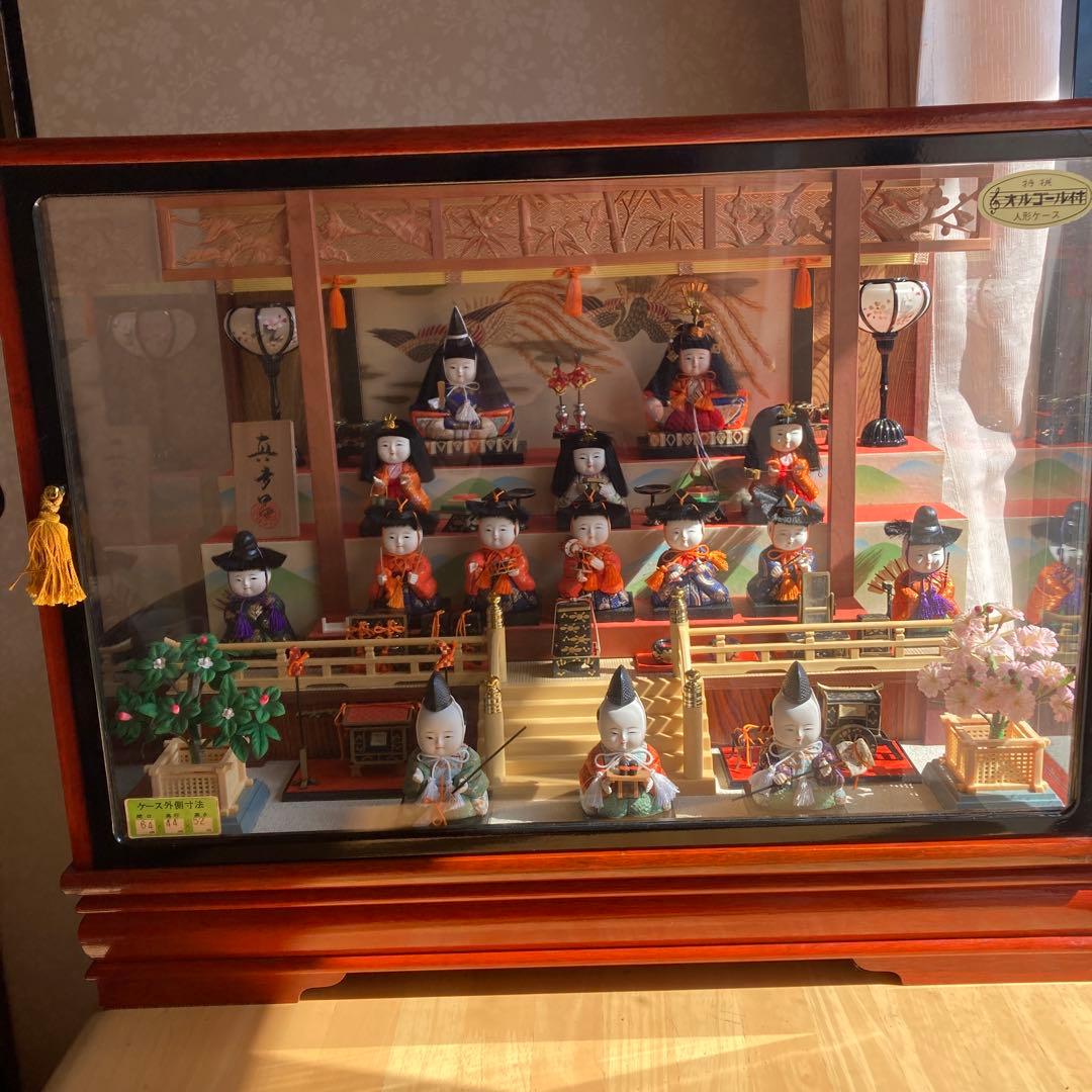 真多呂雛人形セット ガラスケース付き