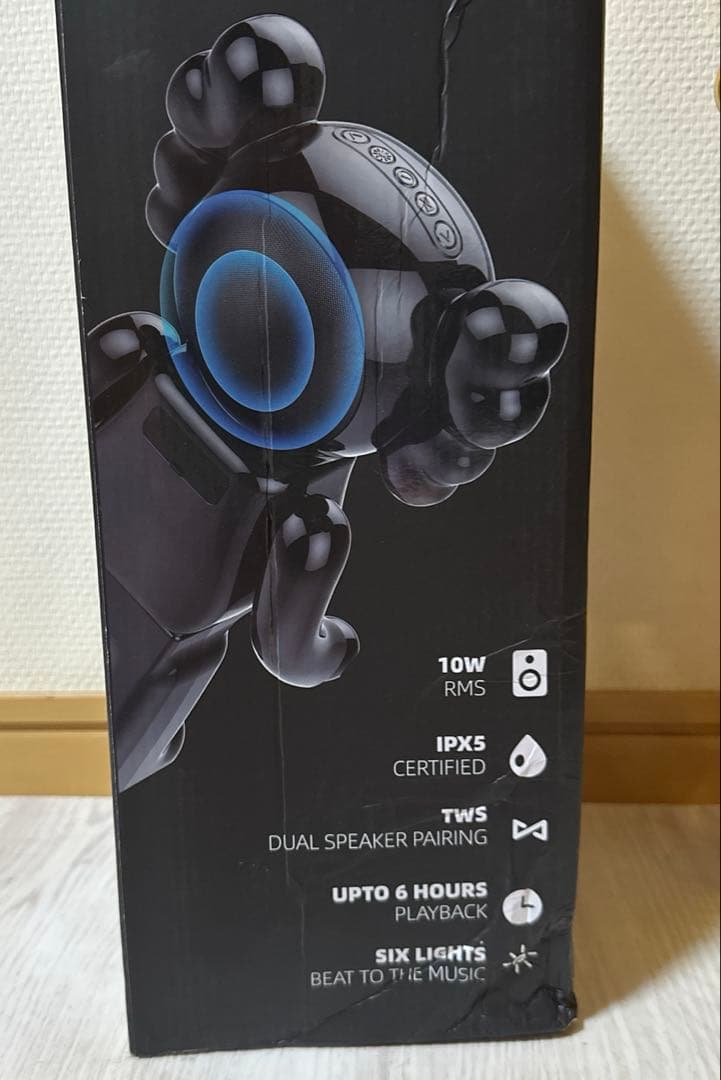 Bluetooth スピーカー　USB　ゴールド　モバイルスピーカー　KAWS