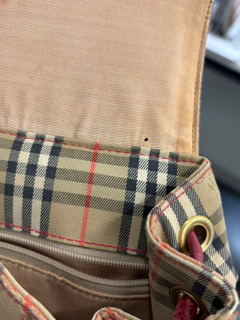 Burberrys　チェック　赤　リュック