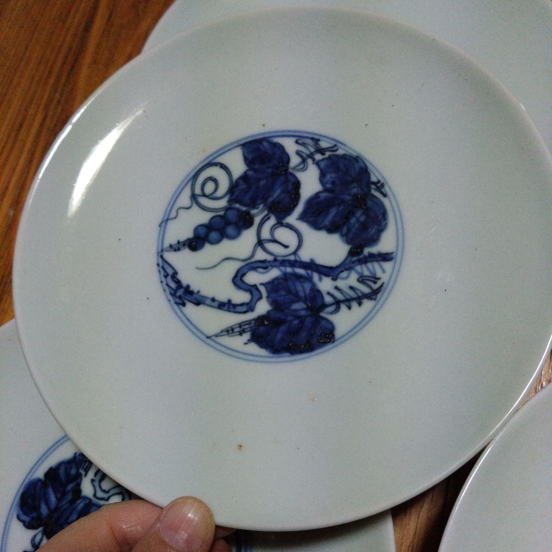 ２点おまとめ専用。手描きの平皿6枚+平皿5枚あやめ