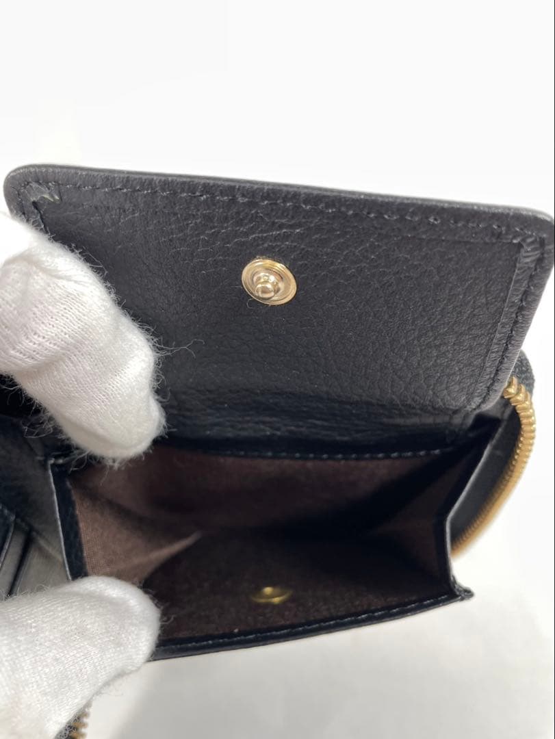 未使用 russet ラシット 二つ折り財布 エンボスモノグラム レザー