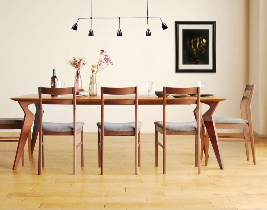 送料無料【新品】国産高級テーブル 天板140㎝ メラミン ブラウン色