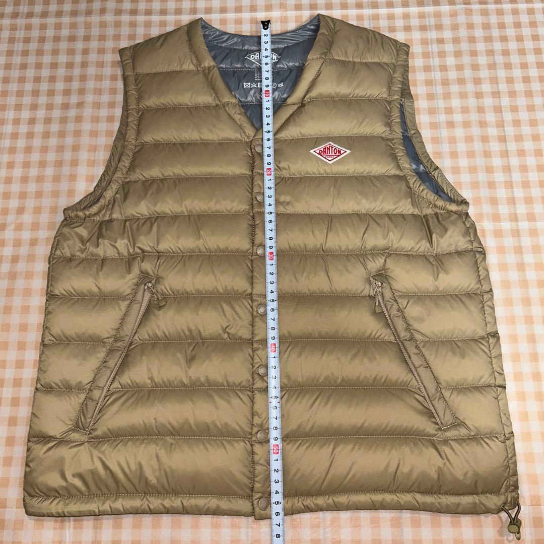 DANTON ベージュ インナーダウンベスト