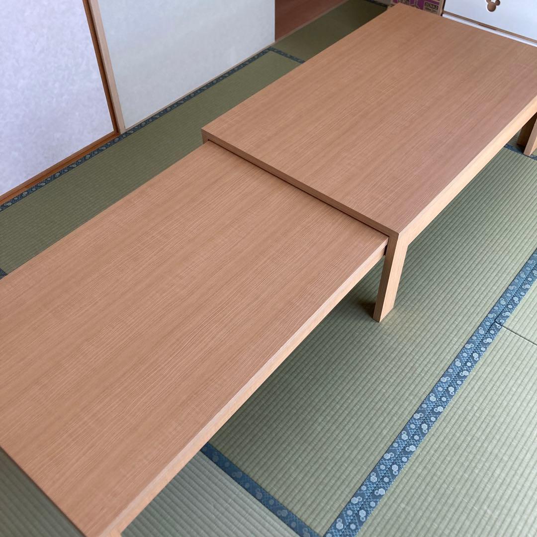 絆最大224.5センチ⭐︎120センチ　ナチュラルウッド 伸縮式テーブル