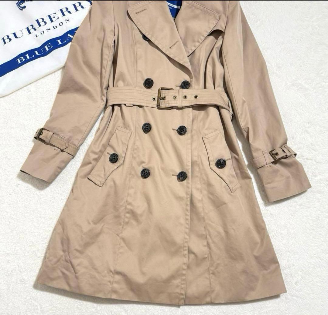 バーバリーブルーレーベル　トレンチコート　ライナー付　ベルト ノバチェック 36