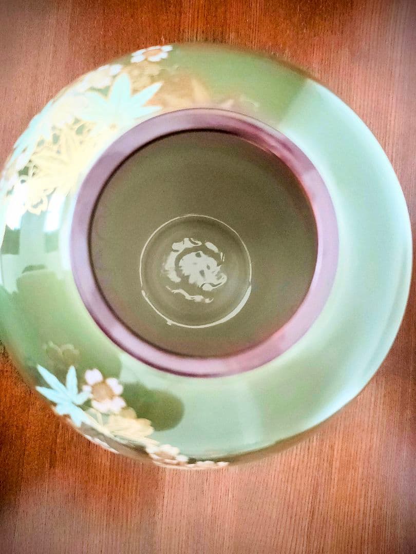 【セール】九谷焼　花瓶　花器　壺　桜模様　花柄