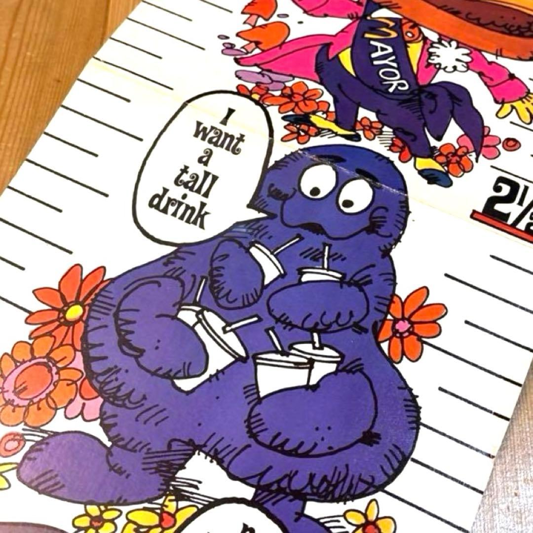 70s マクドナルドランド　キャラクター　身長計　ポスター　イービルグリマス