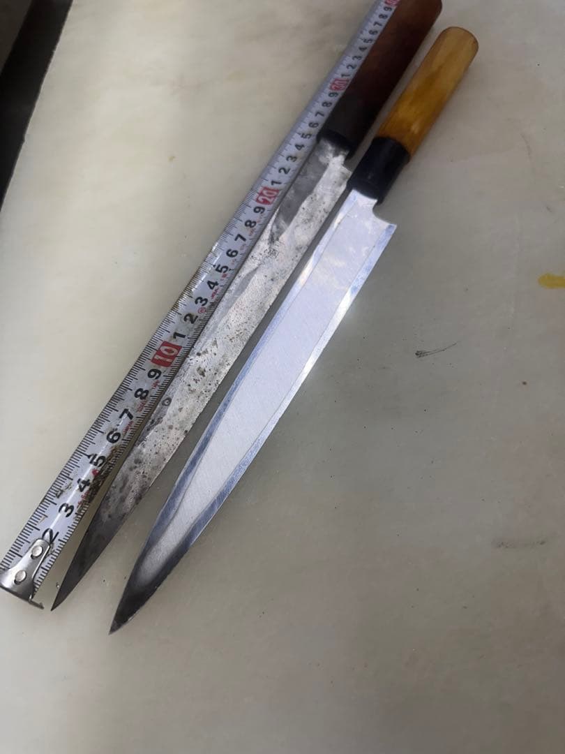 ステンレス製木製ハンドル包丁2本セット