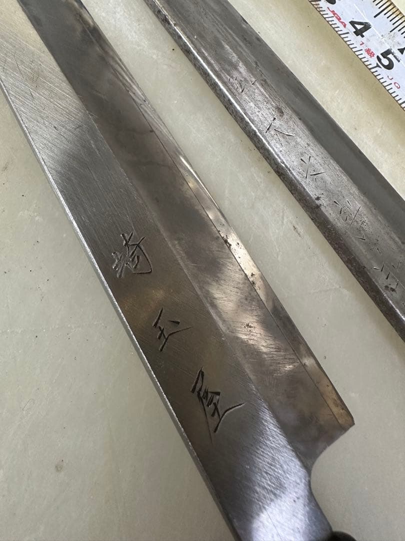 ステンレス製木製ハンドル包丁2本セット