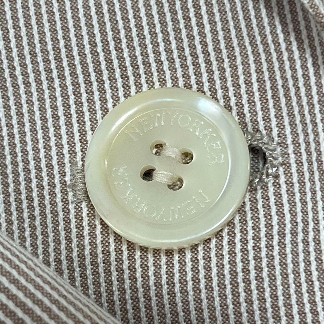 ニューヨーカー　パンツスーツ　シアサッカ　リネン混　ウォッシャブル　伸縮性　XL