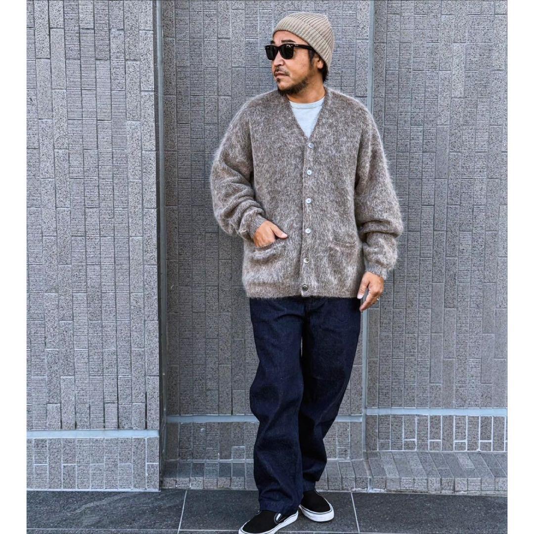 美品 Cloveru Simple Wool Mohair Cardigan