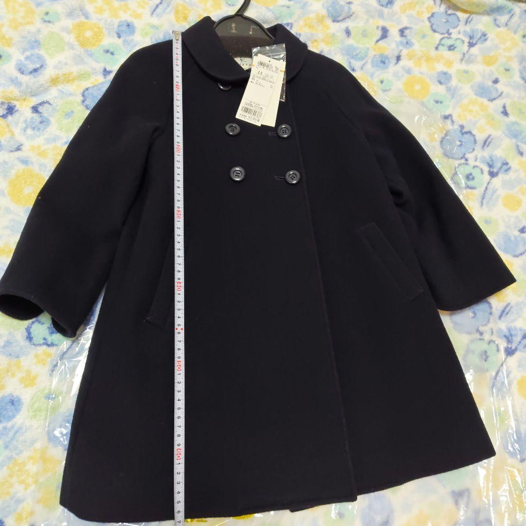 週末値引き【新品未使用】組曲 濃紺ウールコート 120