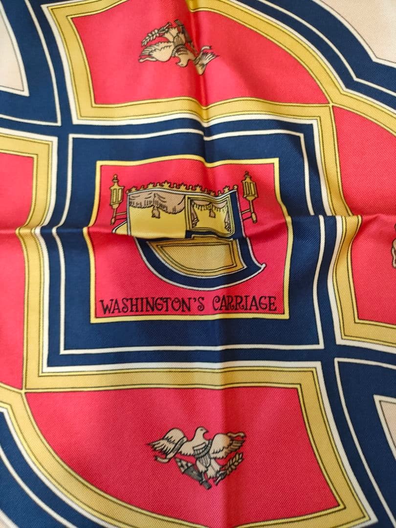 a45 HERMES　エルメス　スカーフ　シルク100